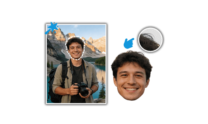 在线头像抠图透明背景效果示例